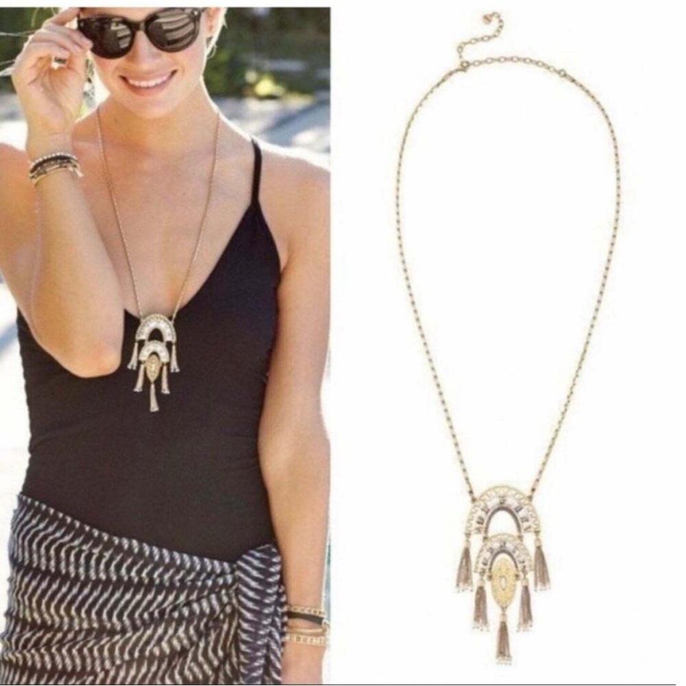 Stella & Dot Gold Bohemian Necklace